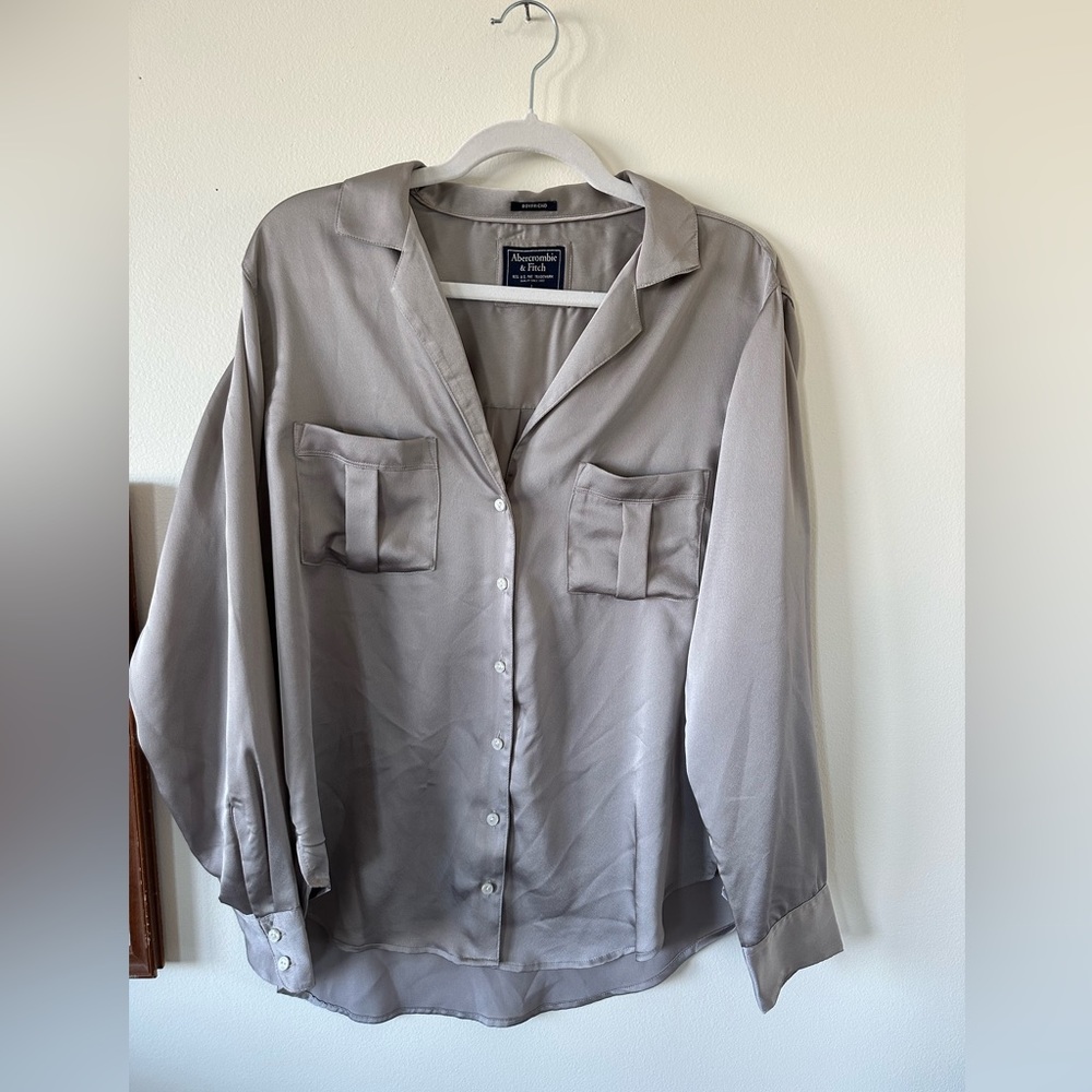 Abercrombie satin button down